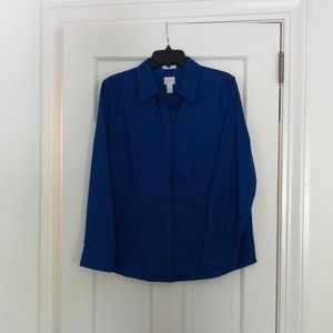 Royal blue Chicos  blouse sz 2 (Chico’s size)